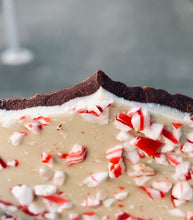 Load image into Gallery viewer, Closeup shot of a Peppermint Bark bar.
